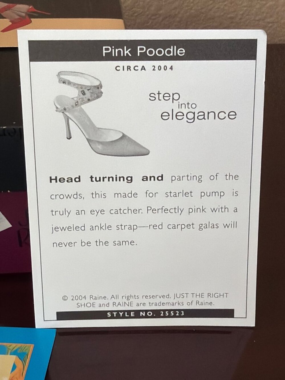 2004 Just the Right Shoe by Raine “Pink Poodle” Mini Shoe Figurine #25523 NEW - Picture 2 of 11